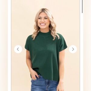 Zenana: Mock Neck Short-Sleeve Sweater Size Small (Boutique)